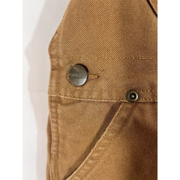 Carhartt Insulated Bib Overalls Duck Youth Size 8 Double Knee - Picture 5 of 13